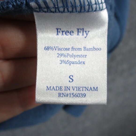 Free Fly Sweater Womens S Blue Cardigan Thermal Fleece Long Open Bamboo Pockets - Picture 6 of 11